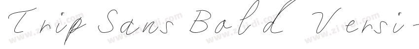 Trip Sans Bold Versi字体转换